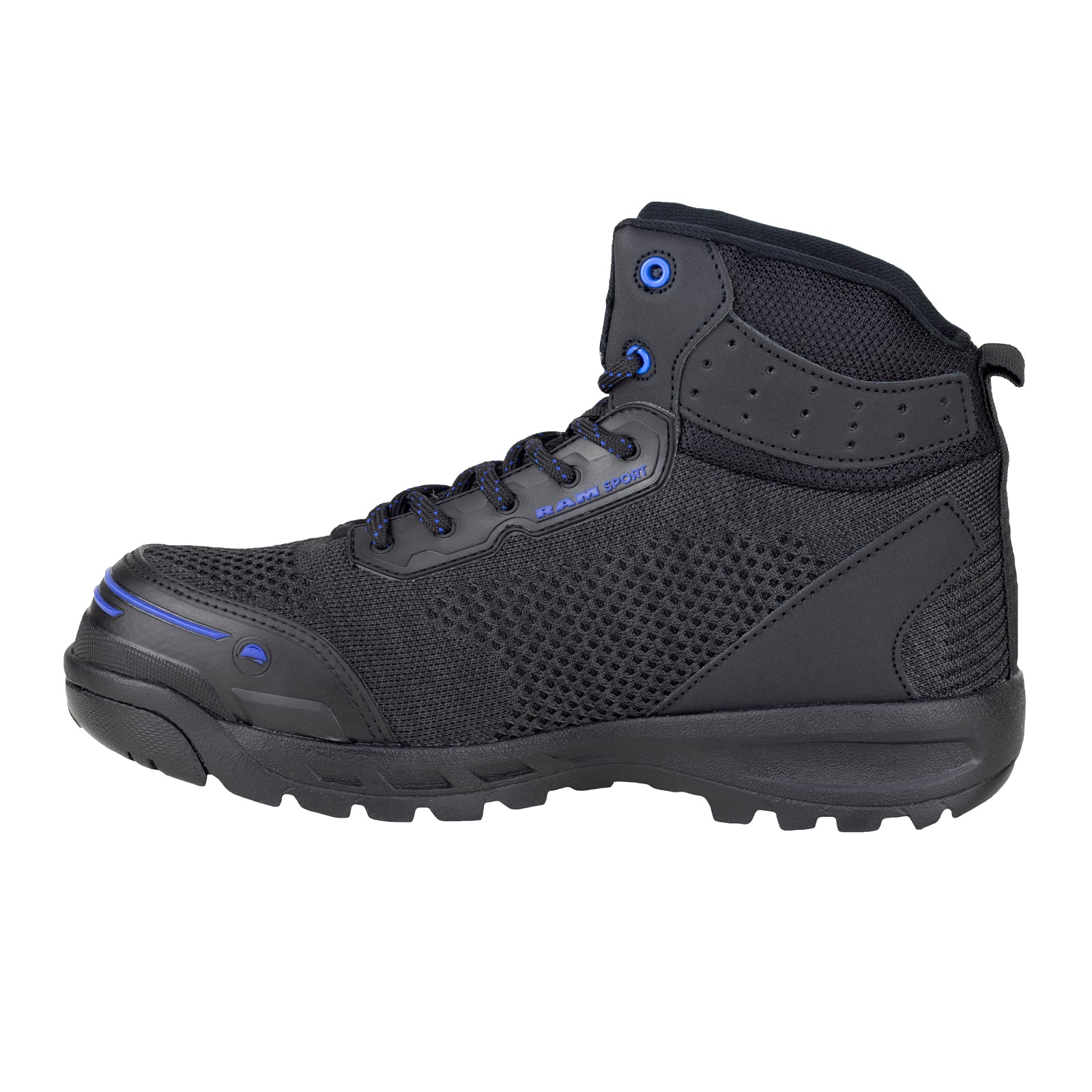 Bota Seguridad Casco Acero Para Caballero New Ram 9544 Negro Rey