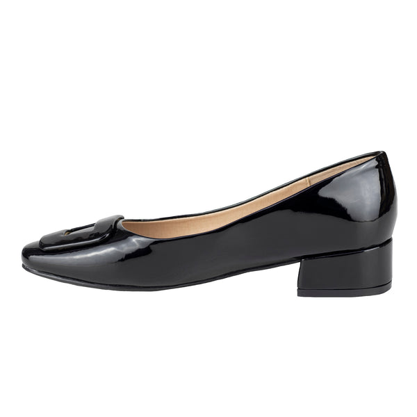 Zapato Flat De Tacon Para Dama Valdano 810 Charol Negro