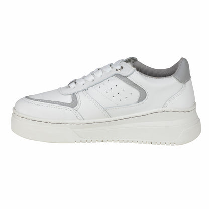 Tenis Tejido Suela Gruesa Casual Para Dama Lobo Solo 5766DA Blanco