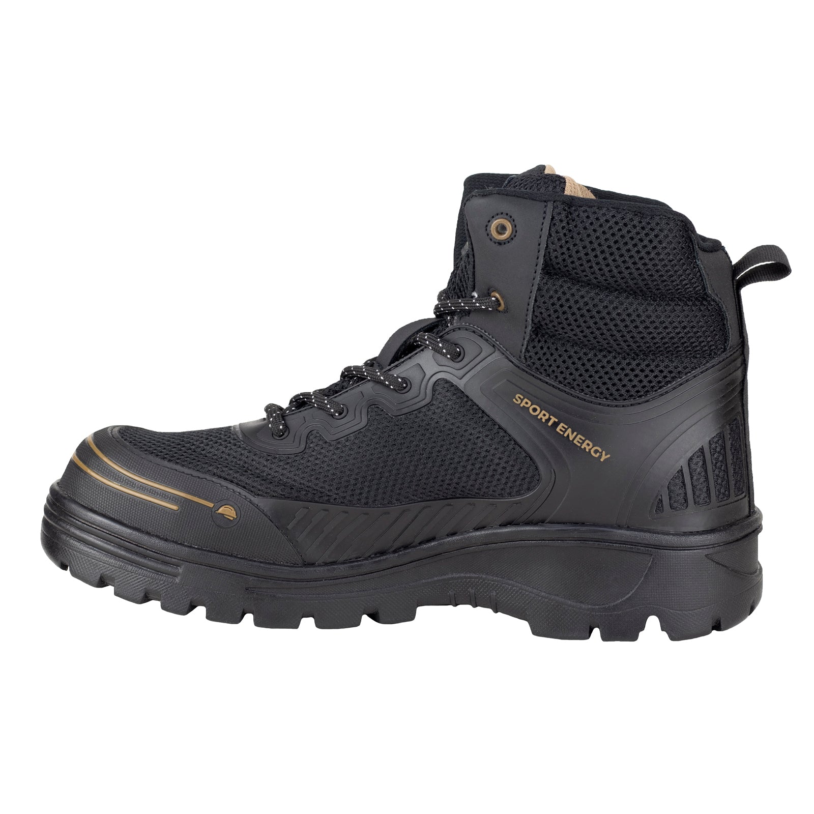 Bota de Seguridad Casco Acero Para Caballero New Ram 9619 Negro Coyote