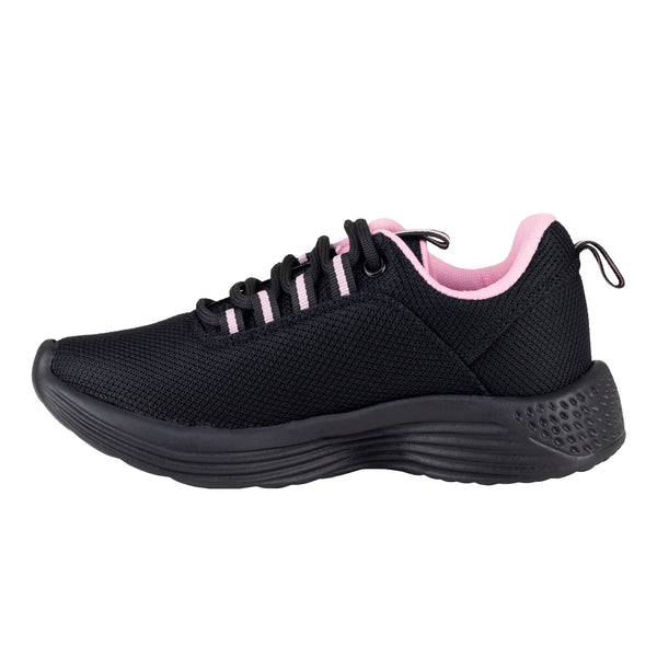 Tenis Running Moda Dama Up Sport 380 Negro Rosa