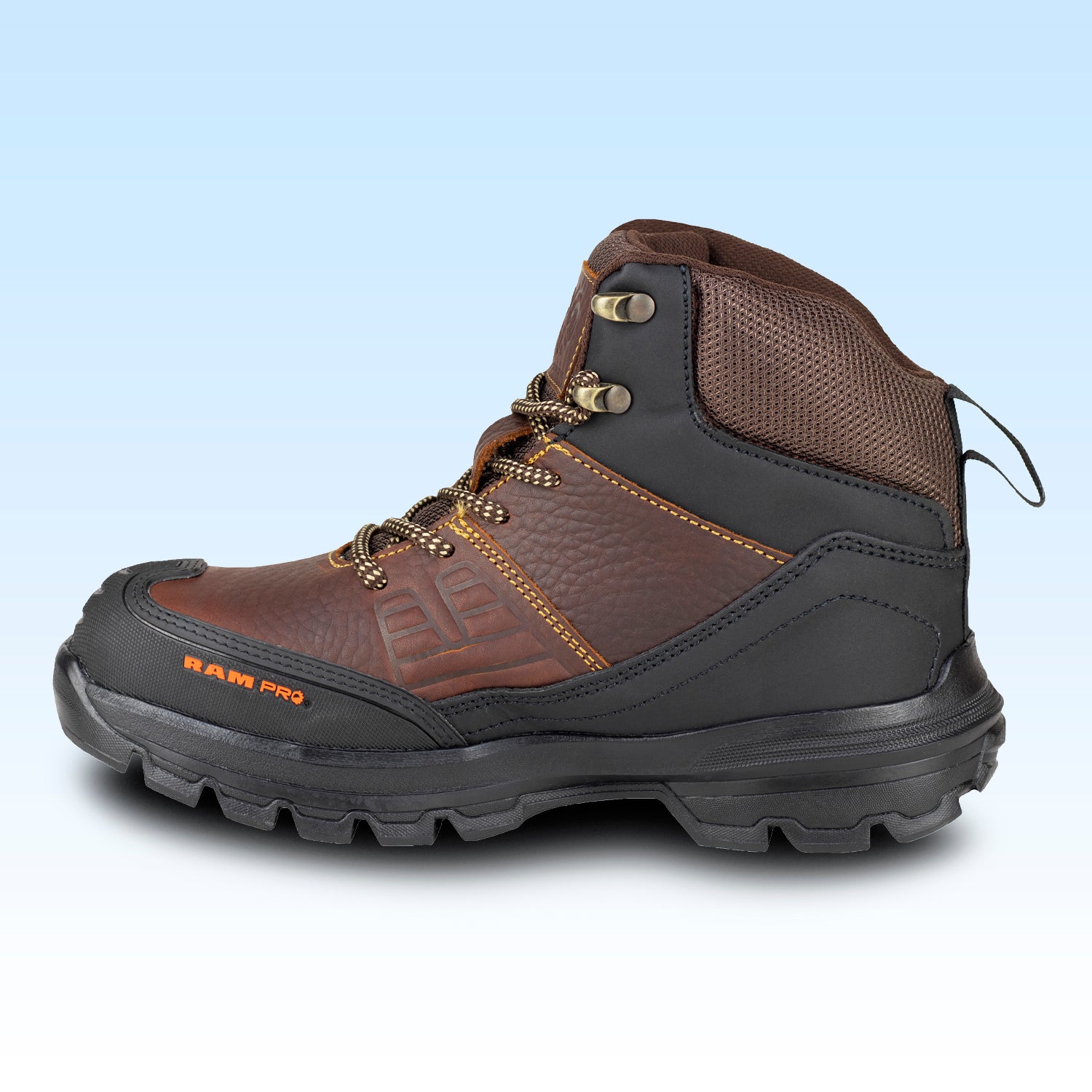 Bota Seguridad Para Hombre Casco Poliamida New Ram 9415 Café