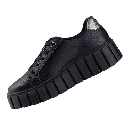 Tenis Urbano Plataforma Dama Capa De Ozono 625403 Negro