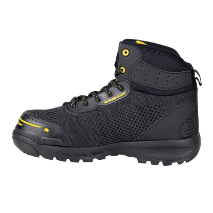 Bota de seguridad Casco Acero Para Caballero New Ram 9544 Negro Amarillo
