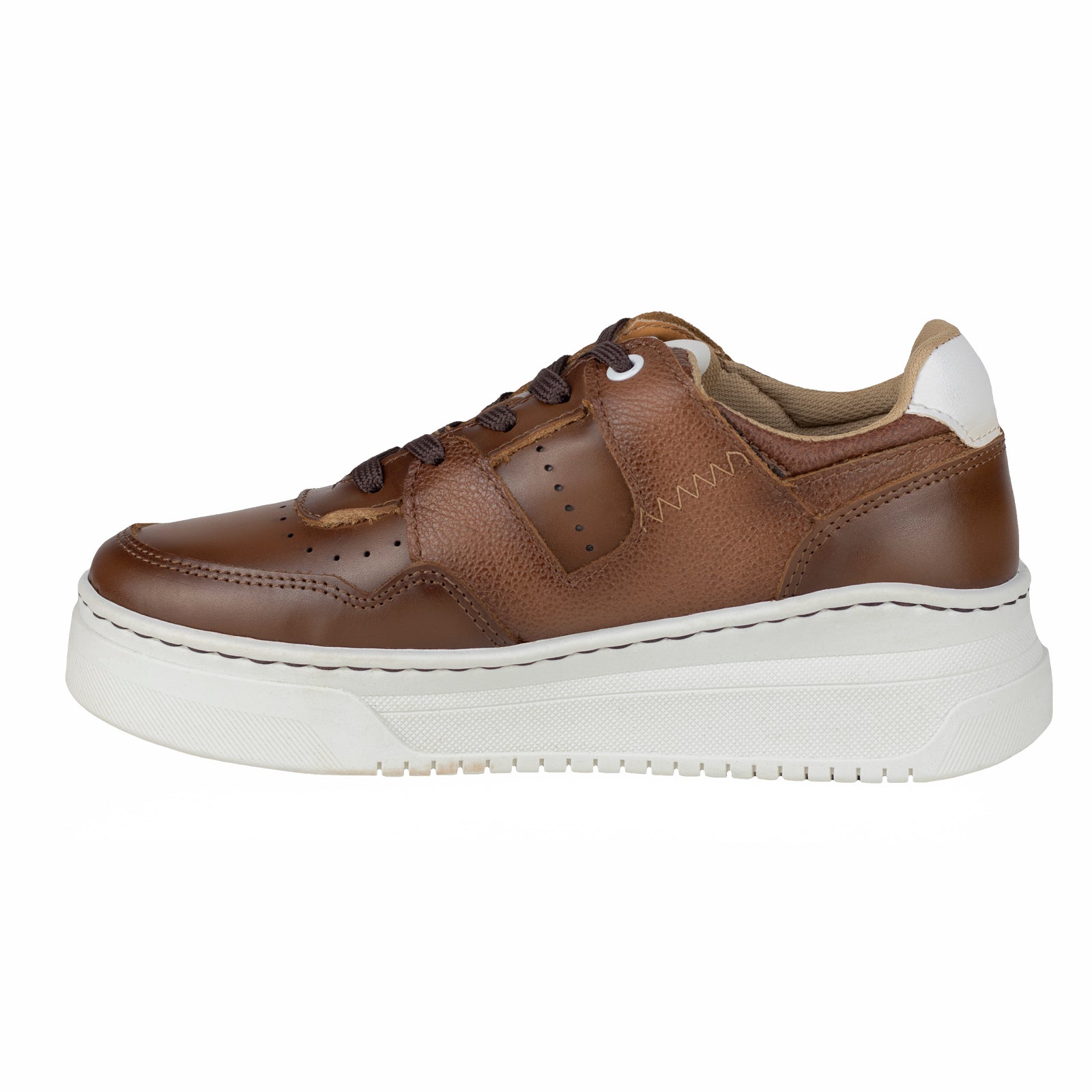 Tenis Tejido Suela Gruesa Casual Para Dama Lobo Solo 5761 Camel