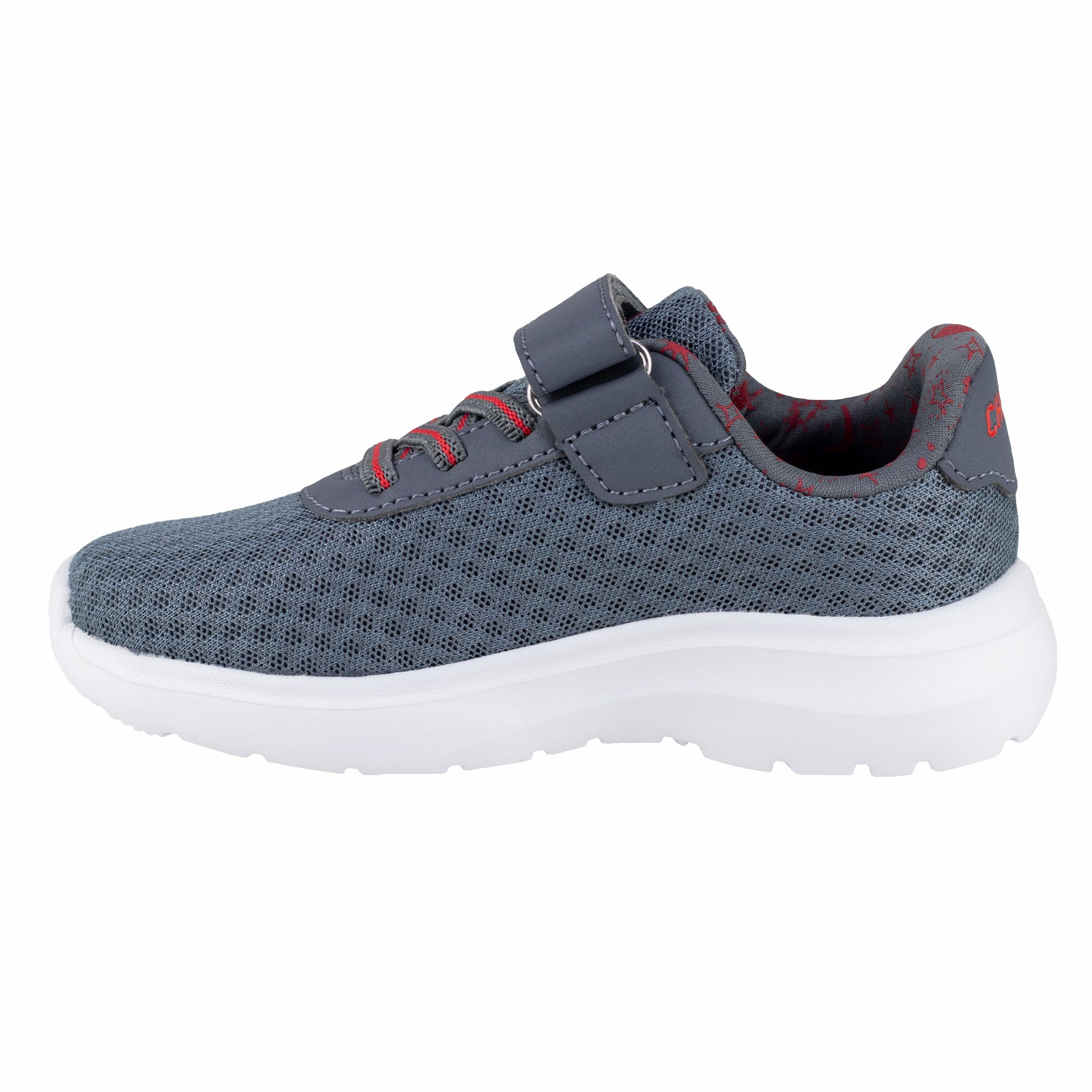 Tenis Running Casual Para Niño Charly Kids 1065378 Gris Rojo