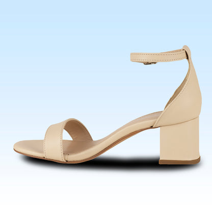 Sandalia de Tacón Dama Lady Paulina Almendra 21216 Avena