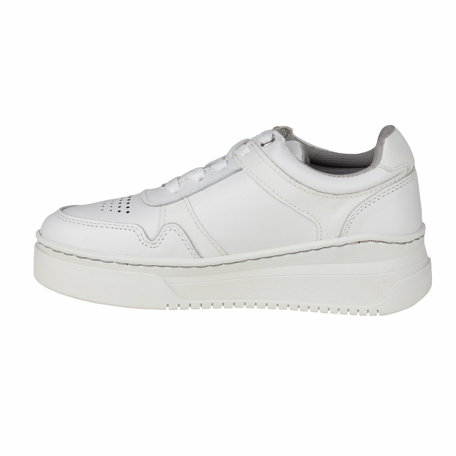 Tenis Tejidos Suela Gruesa Para Dama Lobo Solo 5762DA Blanco