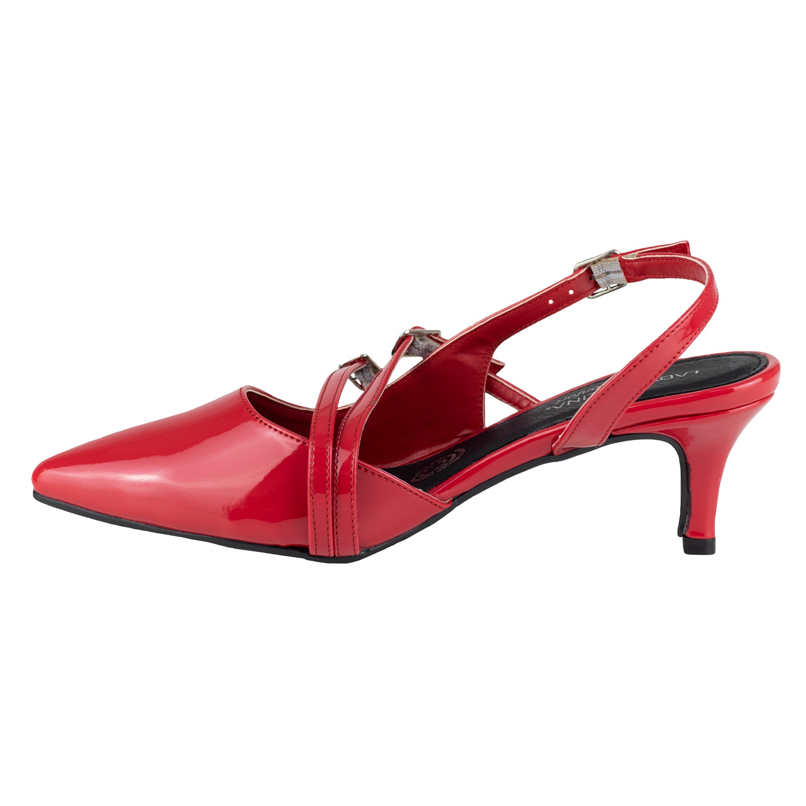 Zapatilla Destalonada Para Dama Lady Paulina 35503 Charol Rojo