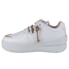 Tenis Urbano Plataforma Dama Shadow 2084 Blanco Oro Rosado