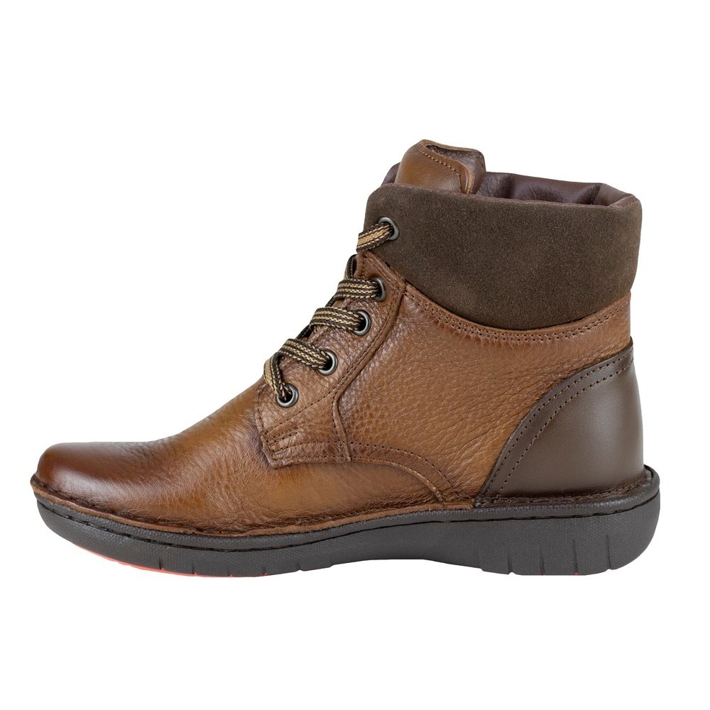 Botin Outdoor Urbano Mujer Lobo Solo 5842 Camel Piel Tejidas