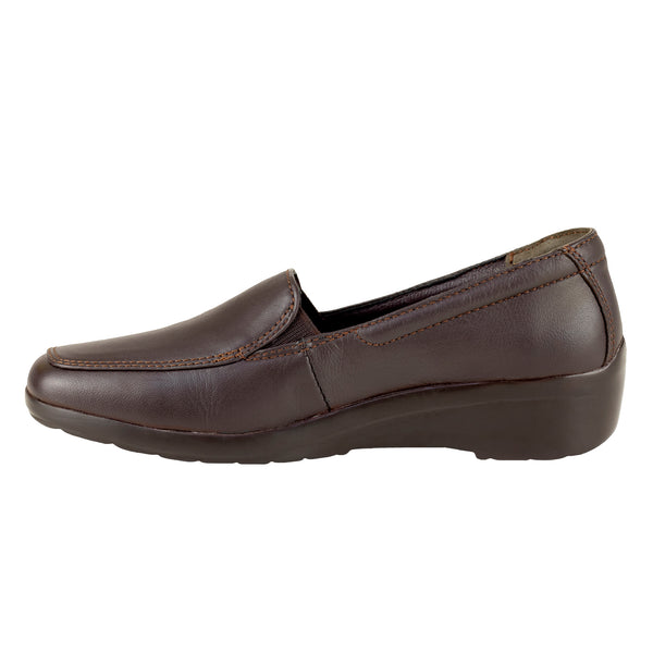 Mocasín Casual Dama Verde Tabaco Anely 7264 Café