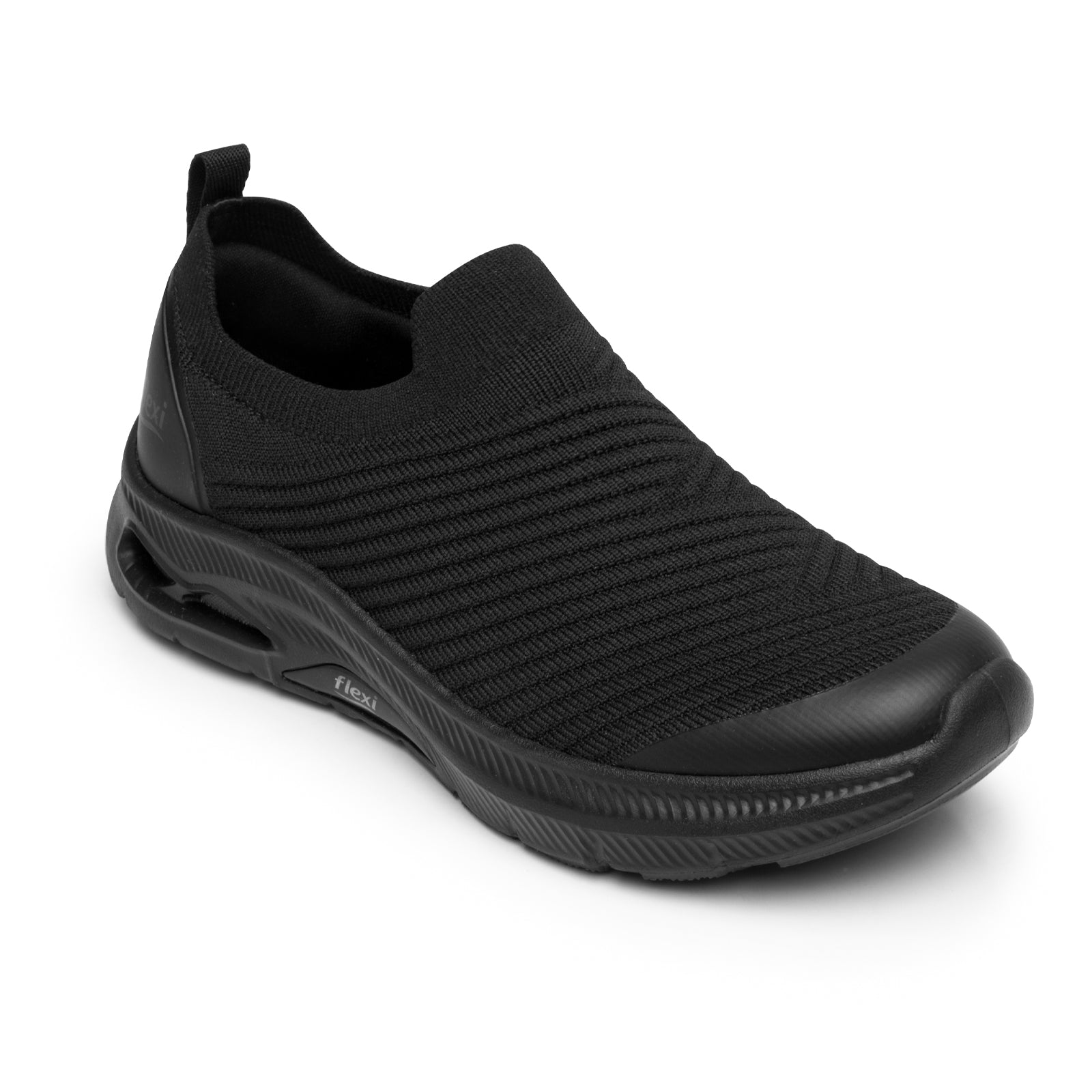 Tenis Sneaker Tejido Confort Casual Para Mujer 135203 Negro