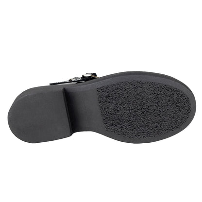 Zapato Doble Hebilla Escolar Para Niña Chabelo C237-A Charol Negro 22-26