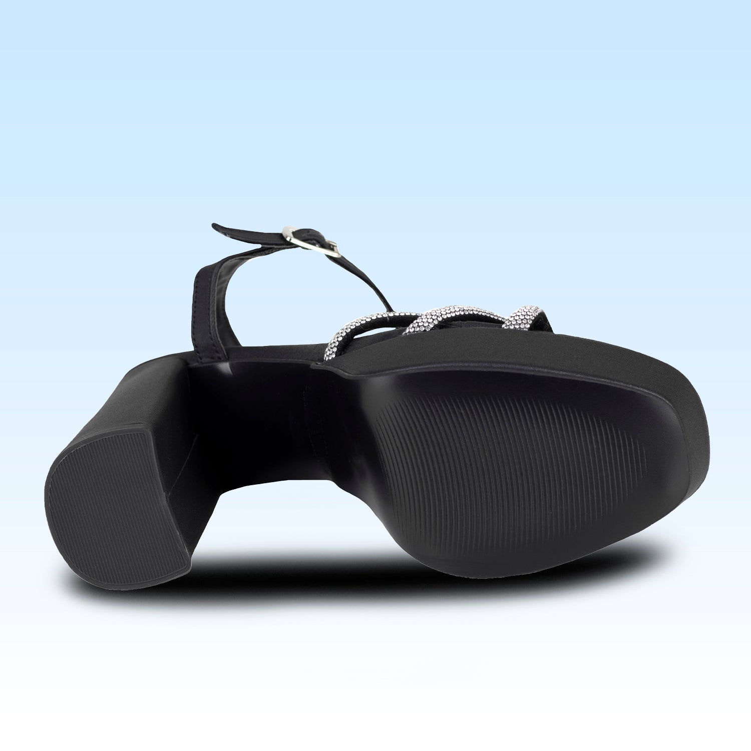 Sandalia Con Tacón Para Dama Lady Paulina 17343 Negro