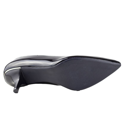 Zapatilla Clásica Dama Capa De Ozono 649301 Negro Charol