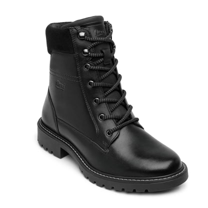 Bota Estilo Militar Con Cierre Lateral Casual Para Dama Flexi 37826 Negro
