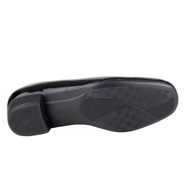 Mocasín de Tacón Dama Onena 4722 Negro Charol