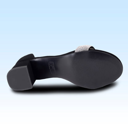 Sandalia de Tacón Dama Lady Paulina Almendra 21217 Negro