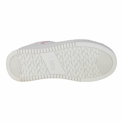 Tenis Tejidos Suela Gruesa Casual Para Dama Lobo Solo 5765DA Blanco Rojo