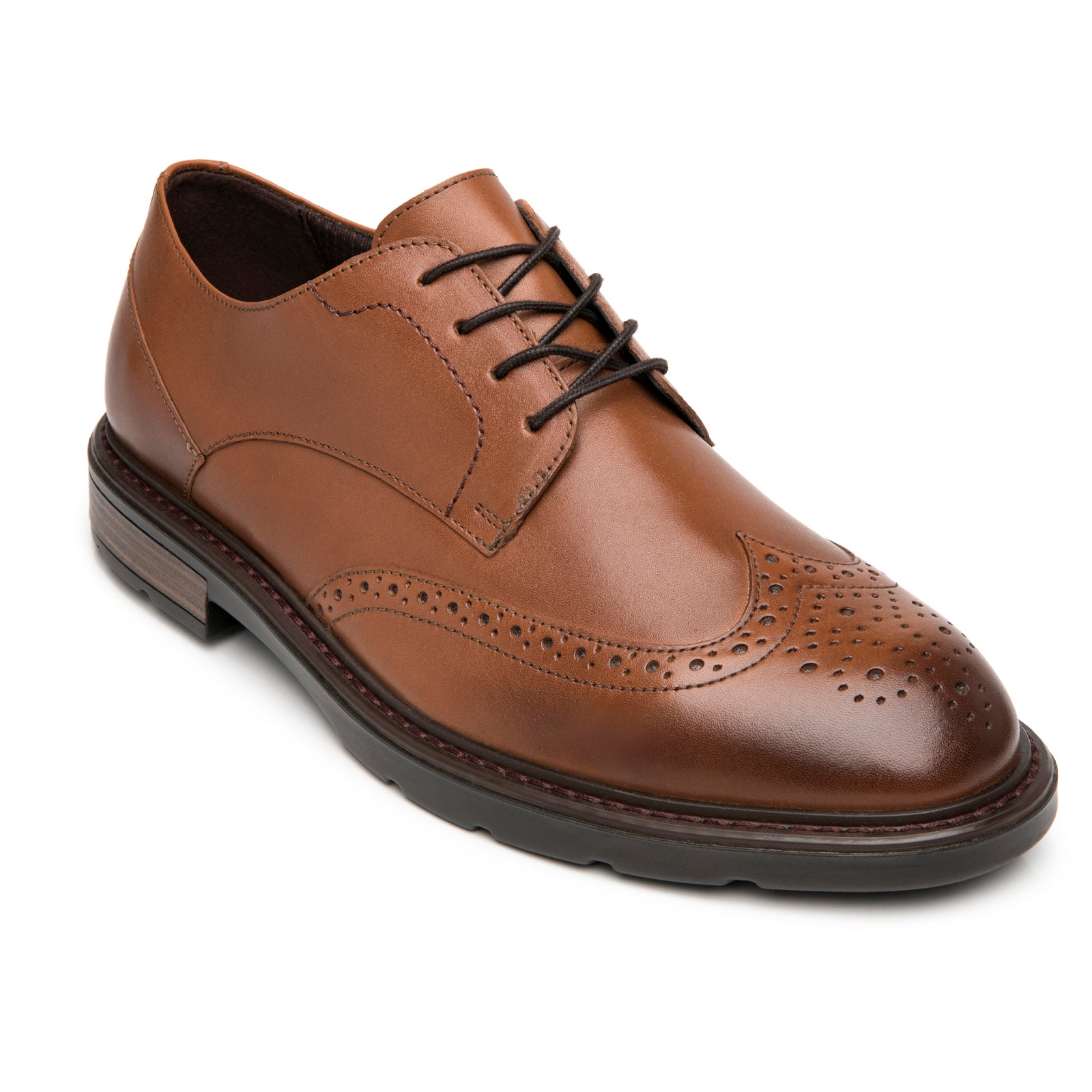 Zapato Derby Formal Casual Para Caballero Flexi 419407 Tan