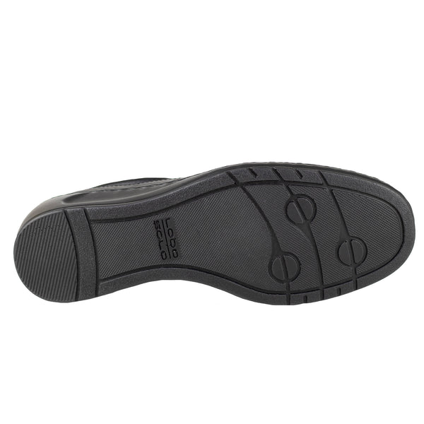 Zapato Casual Dama Lobo Solo 4841 Algodón Negro