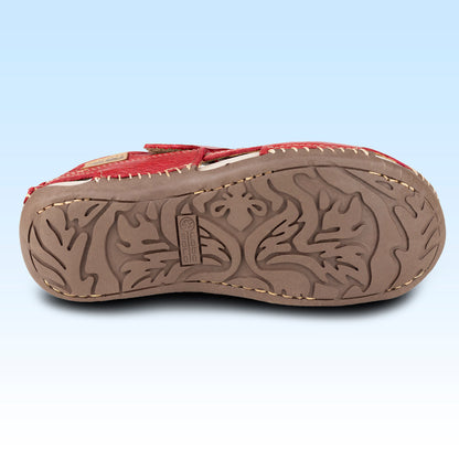 Sandalia Casual Tejidas a Mano Para Dama Lobo Solo 1946 Rojo