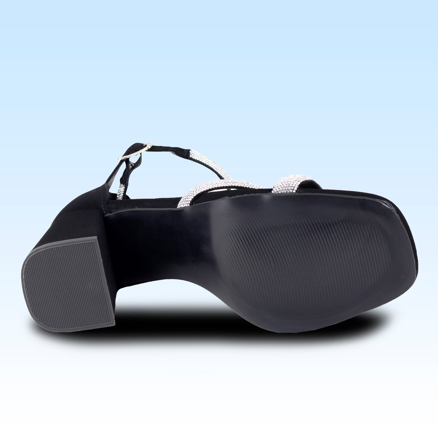 Sandalia De Tacón Dama Lady Paulina Ivrea 22714 Negro