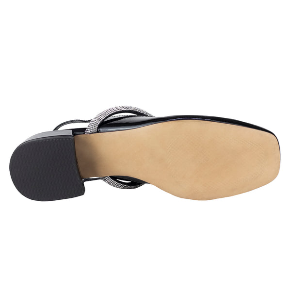 Zapato Destalonado Para Dama Salamandra 284-3975A Charol Negro