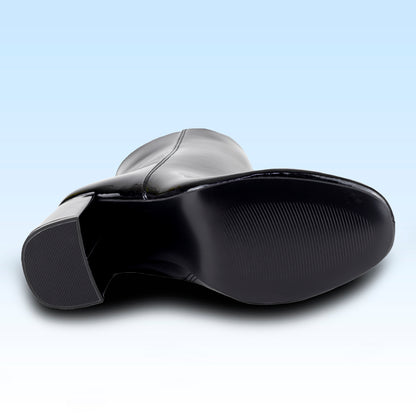 Botín Con Tacón Dama Lady Paulina Lotta 10504 Negro Charol