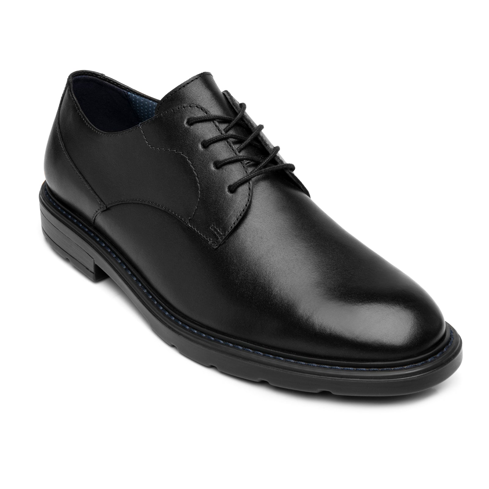 Zapato Derby Vestir Casual Para Caballero Flexi 419405 Negro