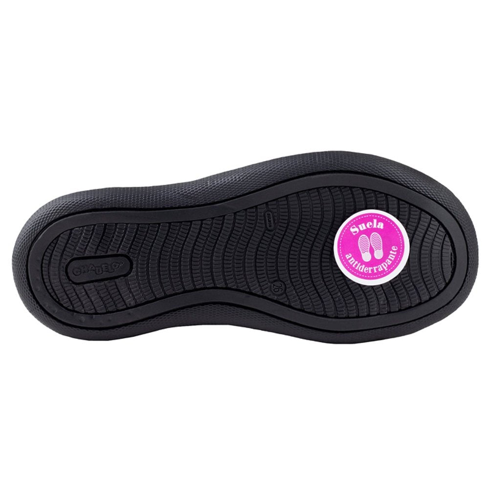 Chabelo Zapato Escolar Para Niña C333-A Piel Negro 17-21