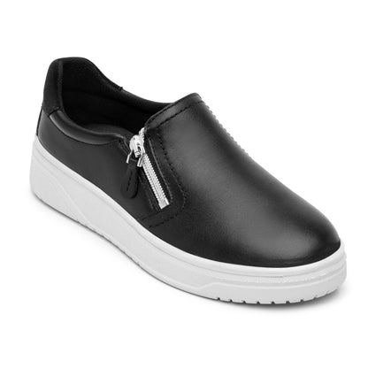 Tenis Confort Casual Cierre Para Dama Flexi 136604 Negro