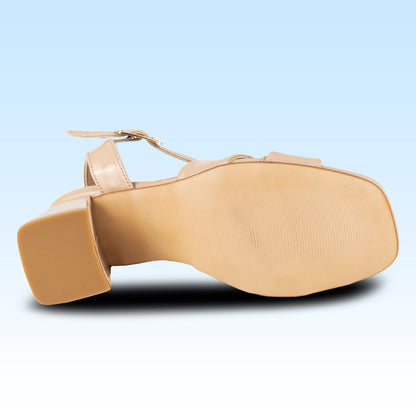 Sandalia De Tacón Dama Lady Paulina Cadiz 24322 Carne Charol