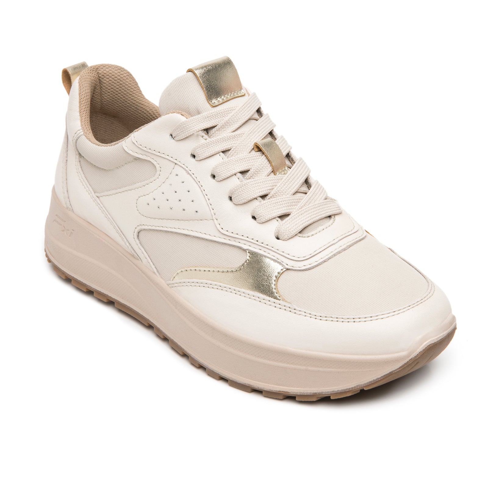 Tenis Casual Cómodos Para Dama Flexi 117210 Beige