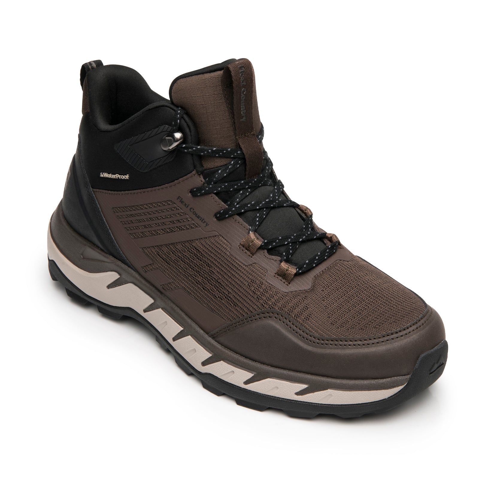 Bota Waterproof Confort Para Caballero Flexi Country 421104 Café