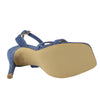 Sandalia de Tacón Dama Capa de Ozono 653401 Azul Mezclilla