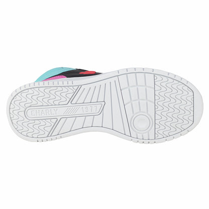 Tenis Bota Casual Deportivo Para Dama Charly 1050552 Negro Multicolor