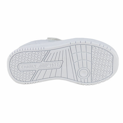 Tenis Escolar Choclo Para Niño Charly 1098661 Blanco