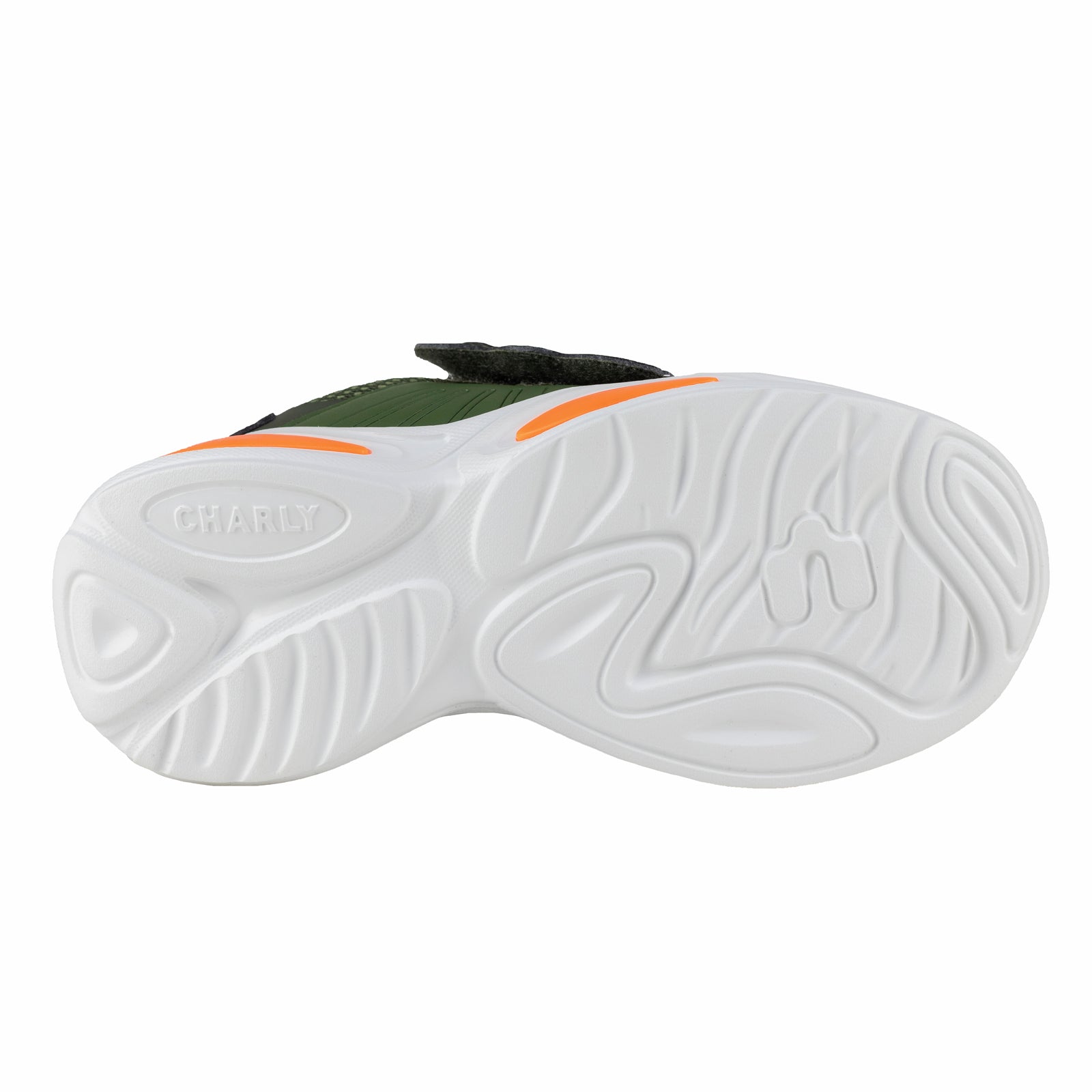 Tenis Con Luces Para Niño Charly 1079231 Olivo Naranja