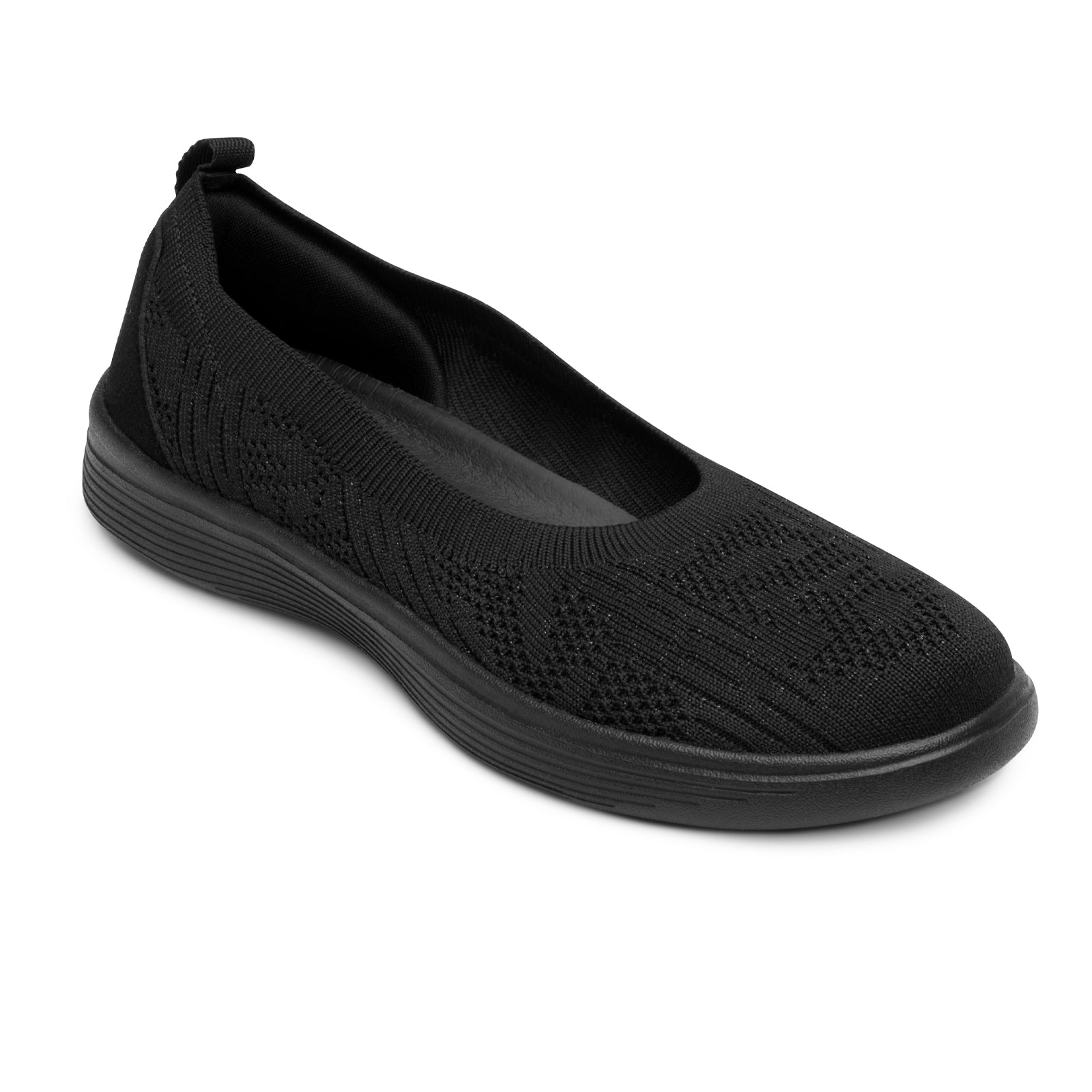 Zapato Mocasín Confort Slip On Tejido Para Dama 104927 Negro