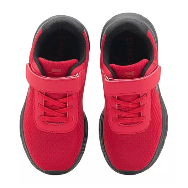 Tenis Running Para Niño Charly 1098461 Rojo Negro