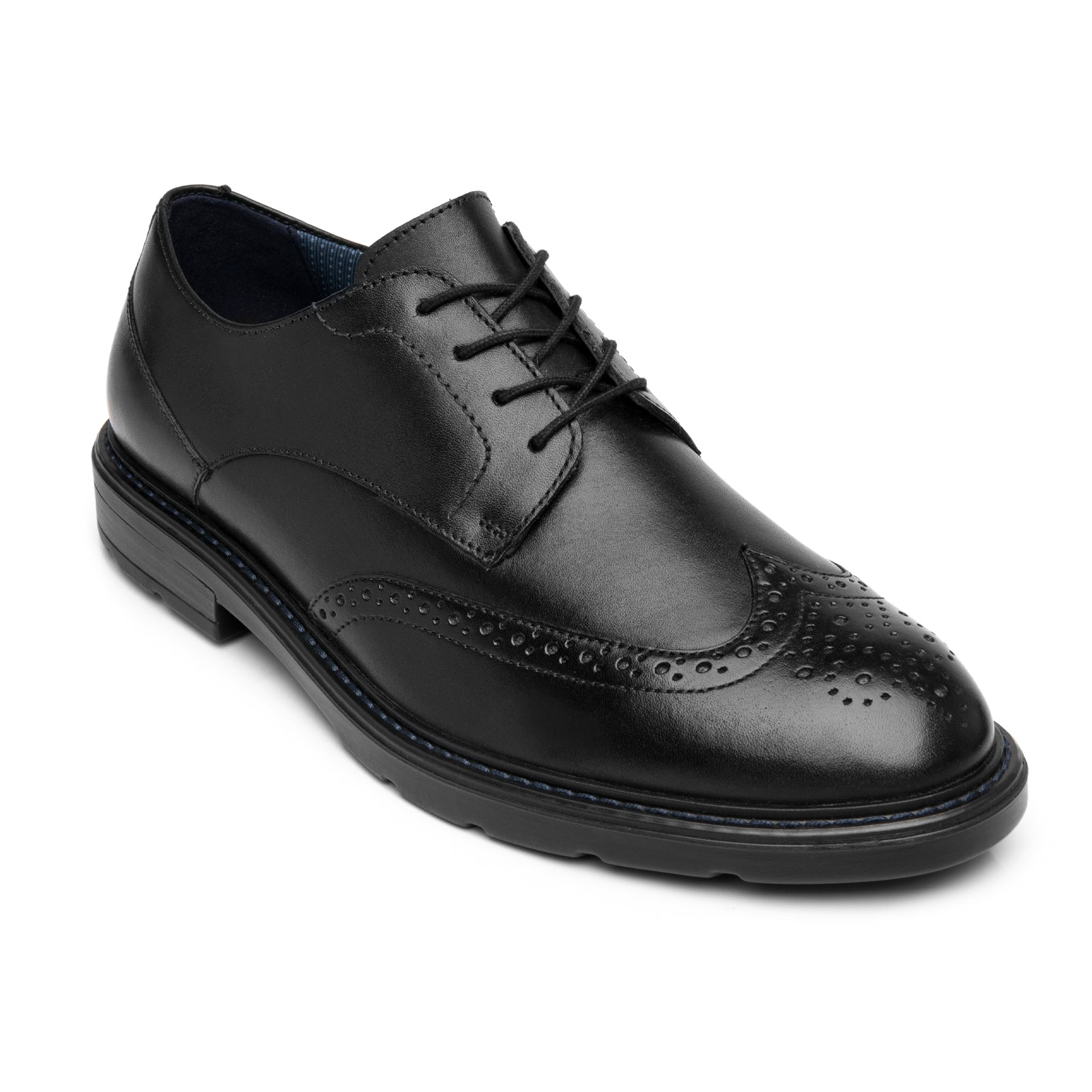 Zapato Derby Formal Casual Para Caballero Flexi 419407 Negro