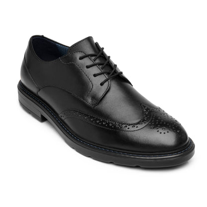 Zapato Derby Formal Casual Para Caballero Flexi 419407 Negro