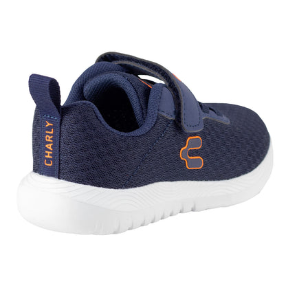 Tenis Casual Para Niño Charly Kids 1069638 Marino Naranja