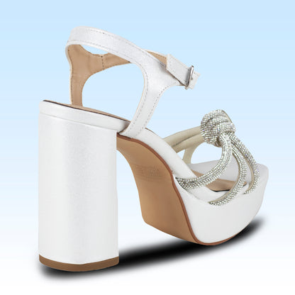 Sandalia Con Tacón Para Dama Lady Paulina 17343 Plata