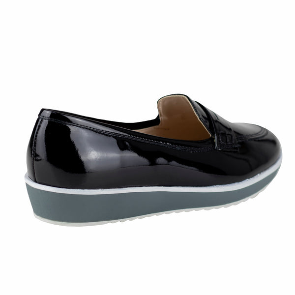 Mocasín Clásico Dama Vicenza 4411 Negro Charol