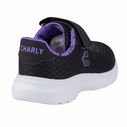 Tenis Urbanos Casual Running Para Niña Charly 1065380 Negro Morado
