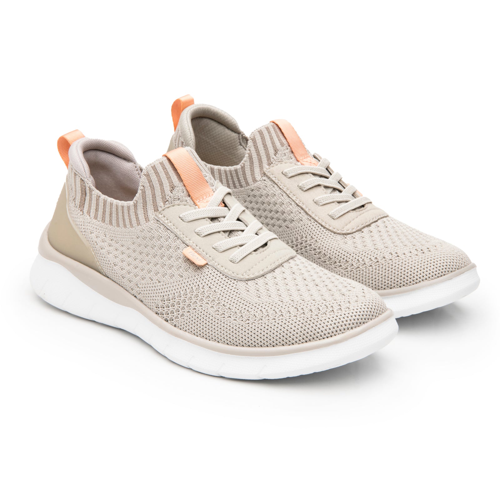 Tenis Running Casual Confort Para Dama 125616 Beige