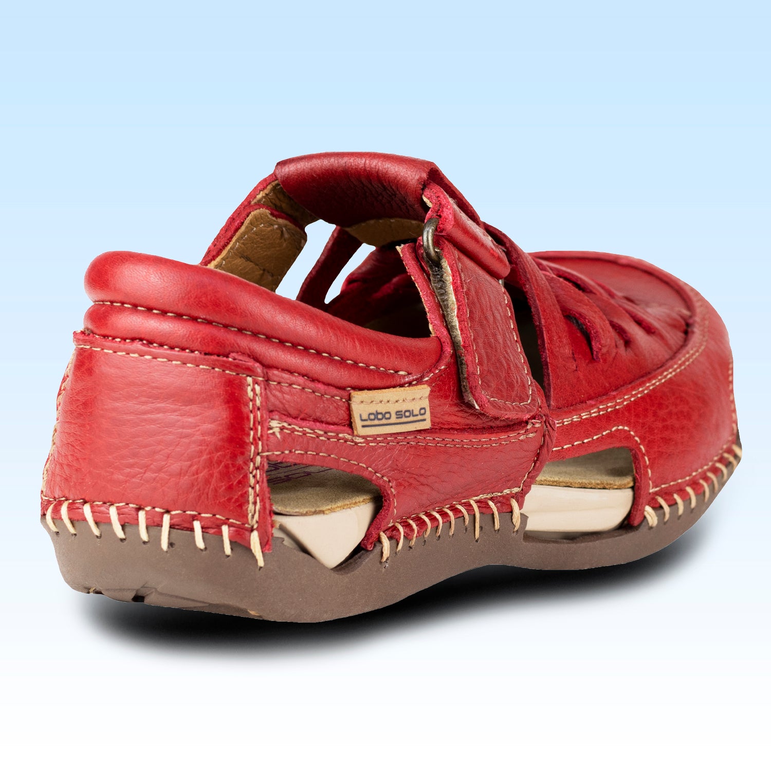 Sandalia Casual Tejidas a Mano Para Dama Lobo Solo 1946 Rojo